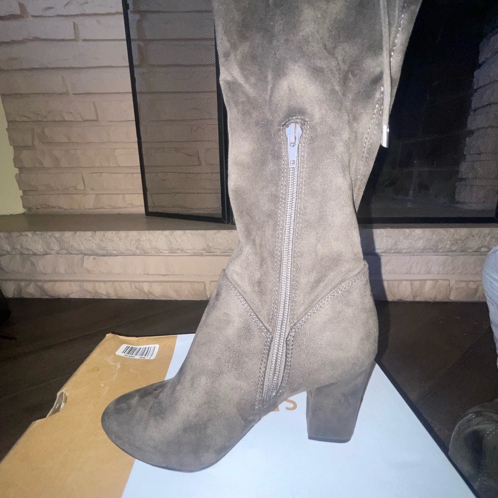 Call it spring over the knee suede boots!